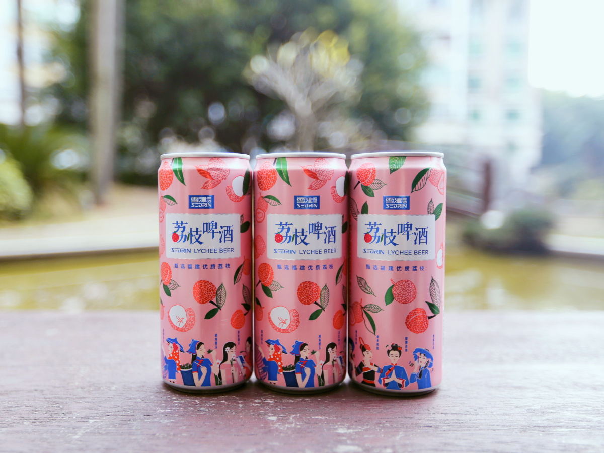 雪津荔枝啤酒颜值超高的小仙罐度数只有36真的非常适合小仙女们饮用哦