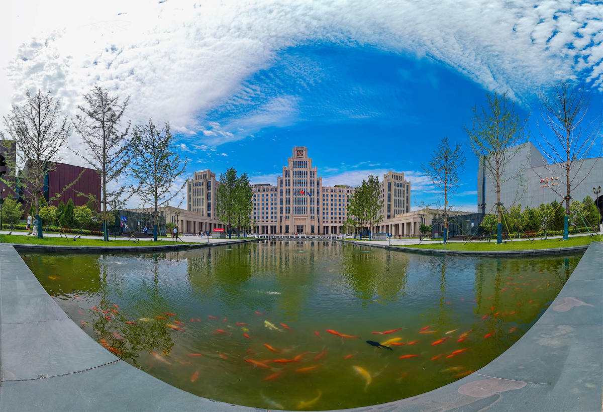 随手拍西安交通大学中国西部科技创新港手机拍摄接片