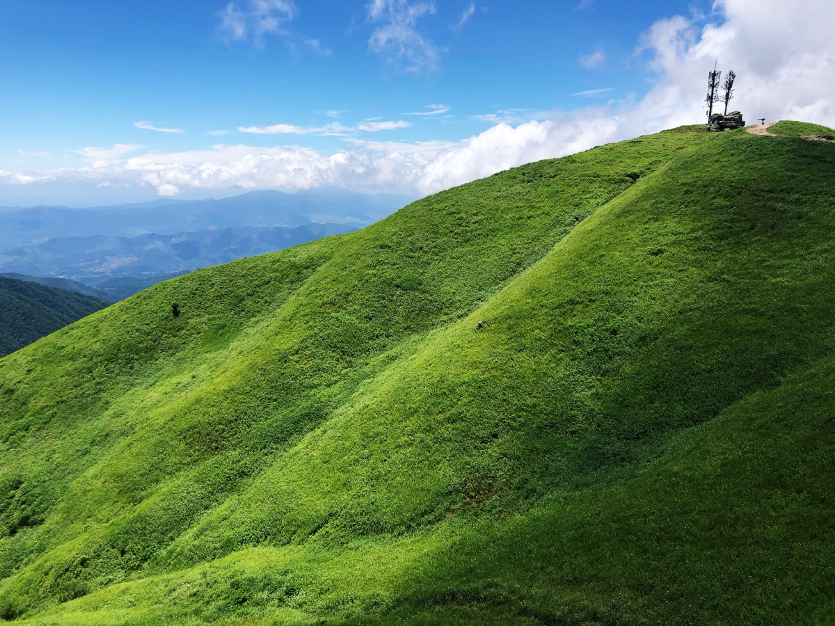 绿色的武功山海拔1980米登山需要5个小时江西最高峰