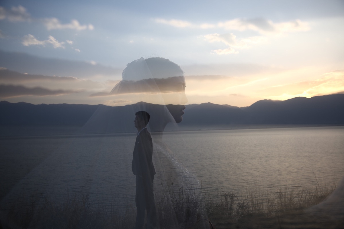 拍婚纱一定要来一组多重曝光