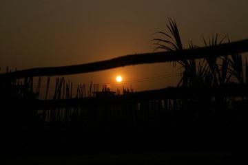 野炊 夕阳 