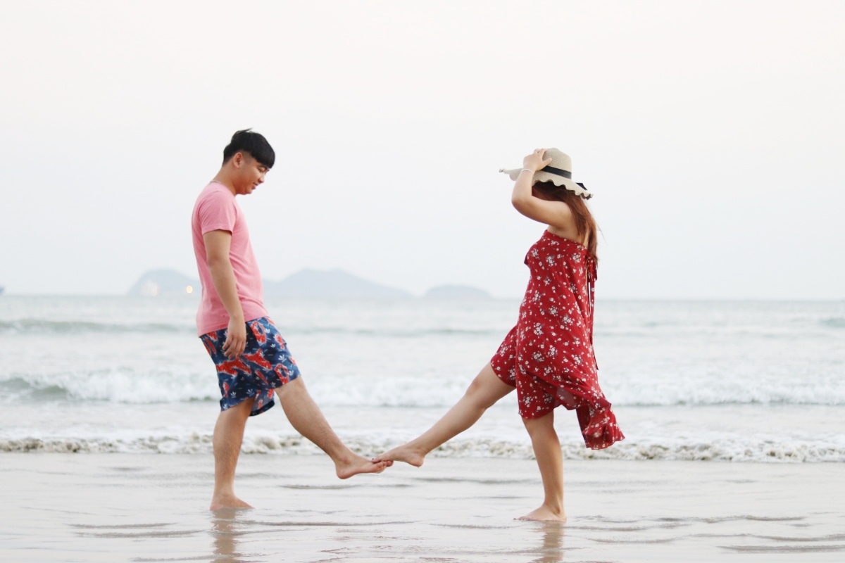 愉快的一次旅行记录旅途中的小两口