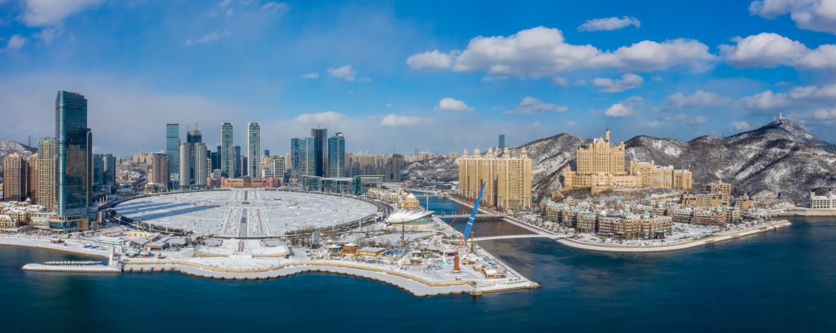 雪后星海广场全景