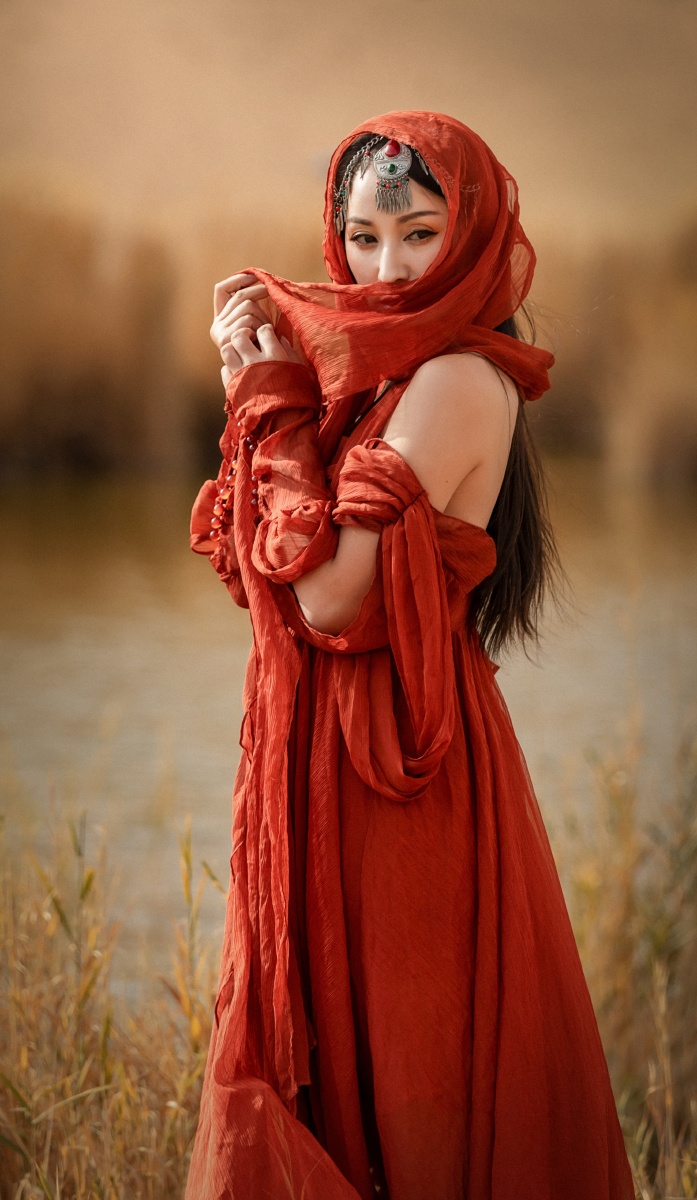 巴丹吉林沙漠环境人像