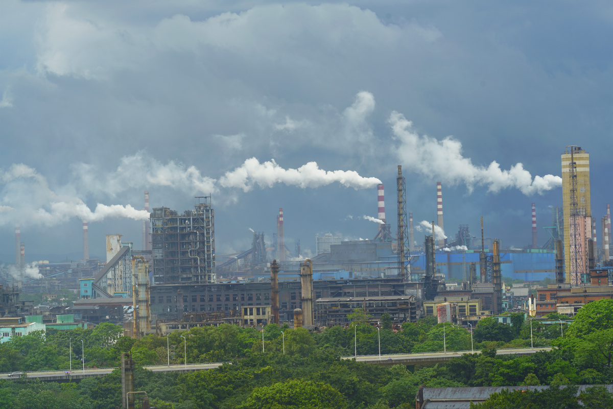 广西柳州工业-柳钢,烟囱