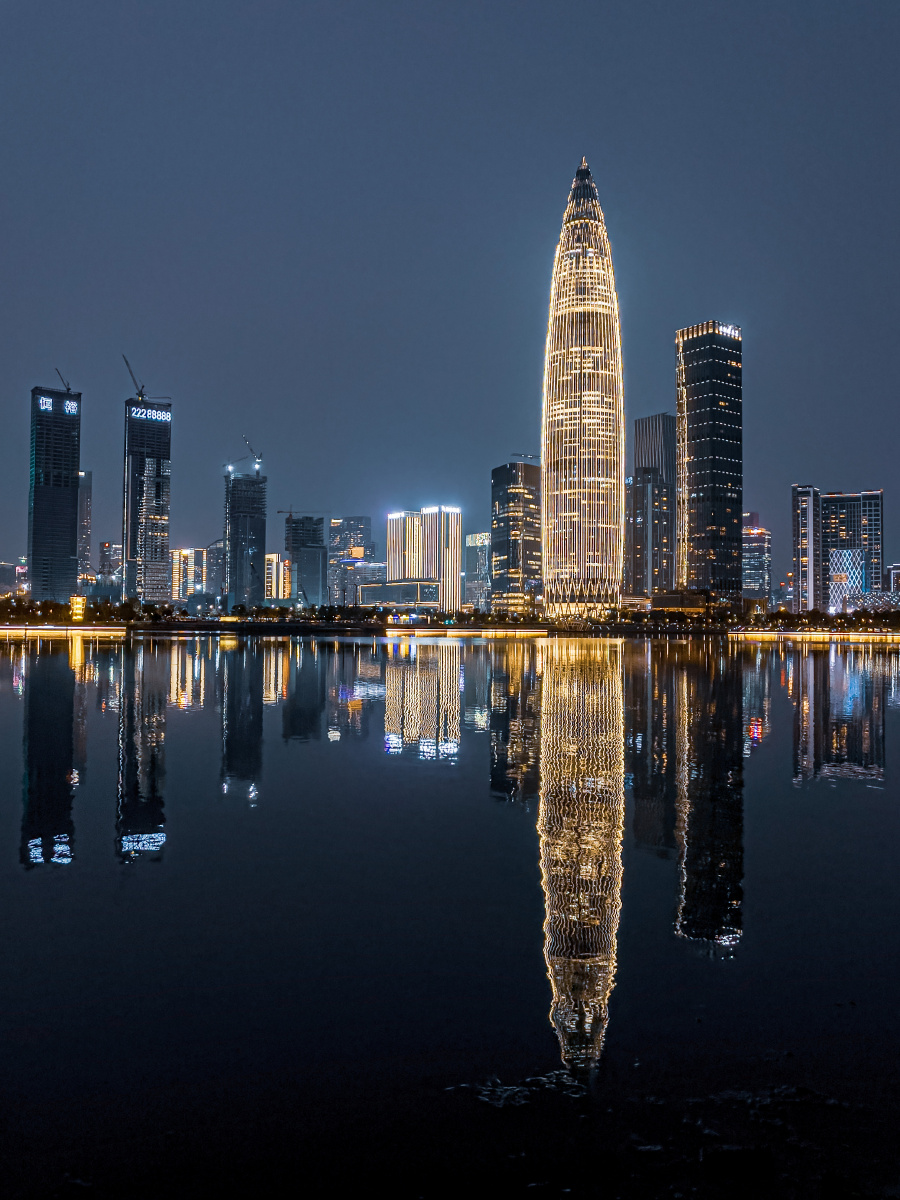 听海深圳湾深圳夜景