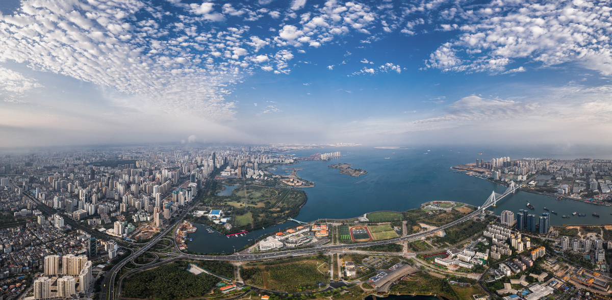 海口湾全景图