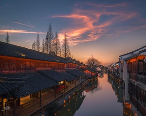 水乡黄昏