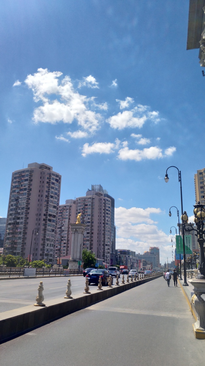 在路上上海普陀区标志性建筑――武宁路桥