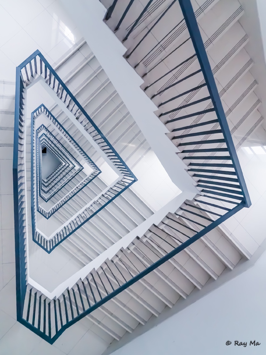 回转楼梯-俯视图