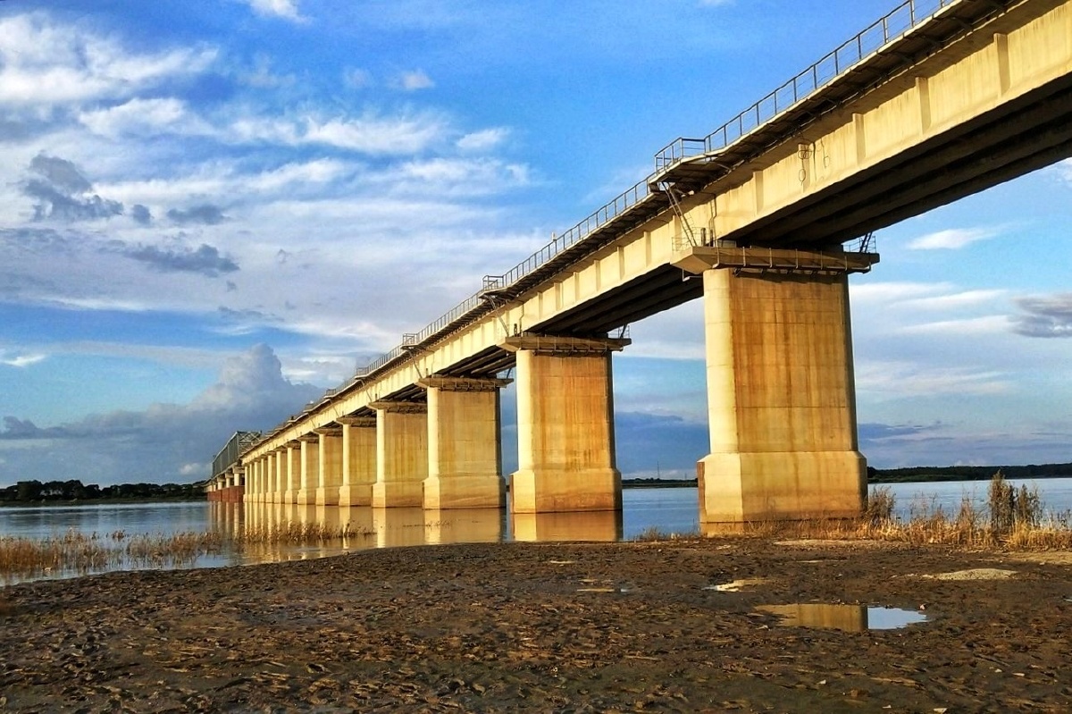 松花江铁路桥 江南 江北一线牵