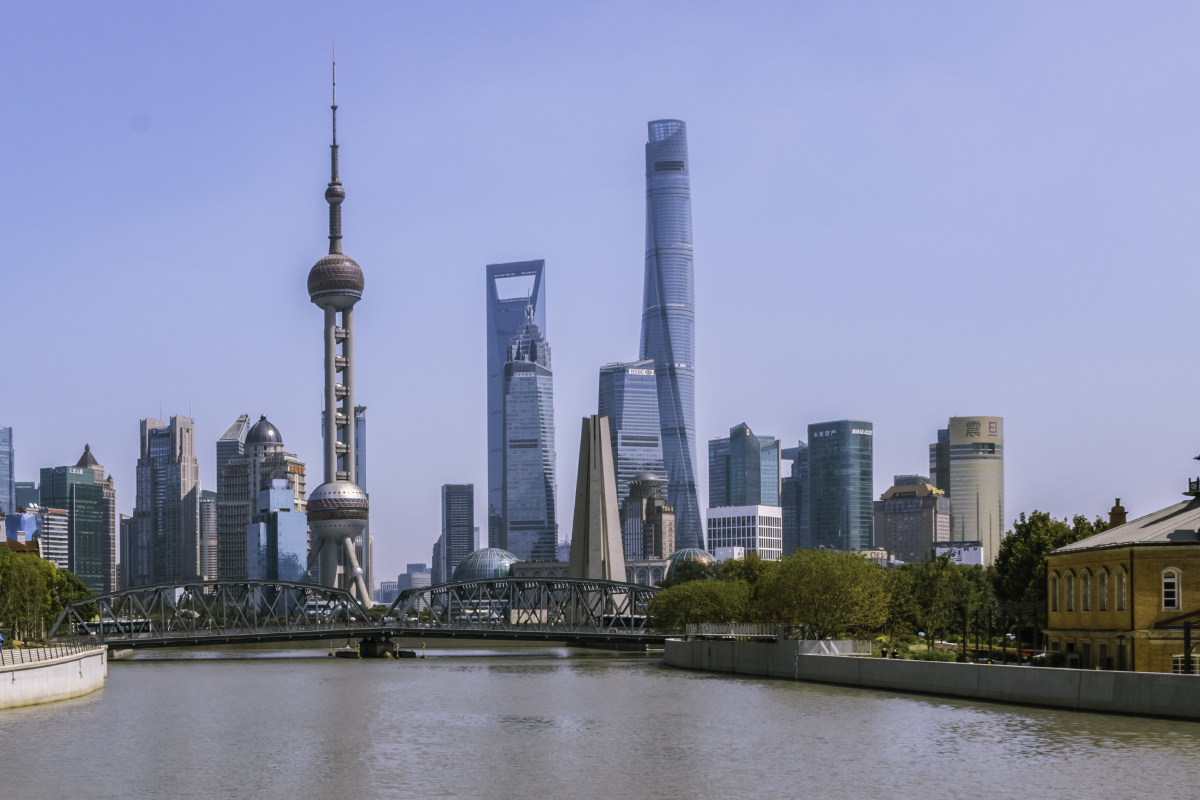 上海外滩城市风光天际线