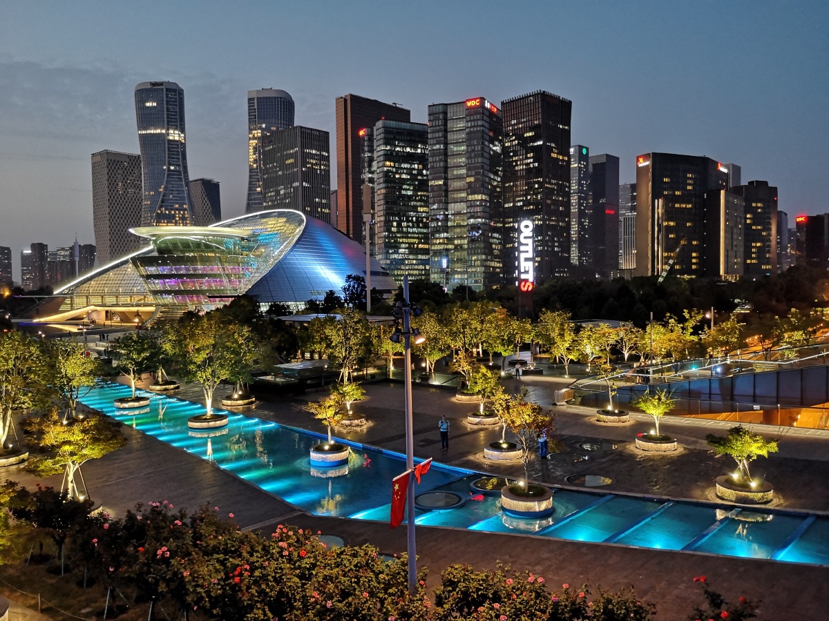 杭州市民广场,赏景心情激荡.