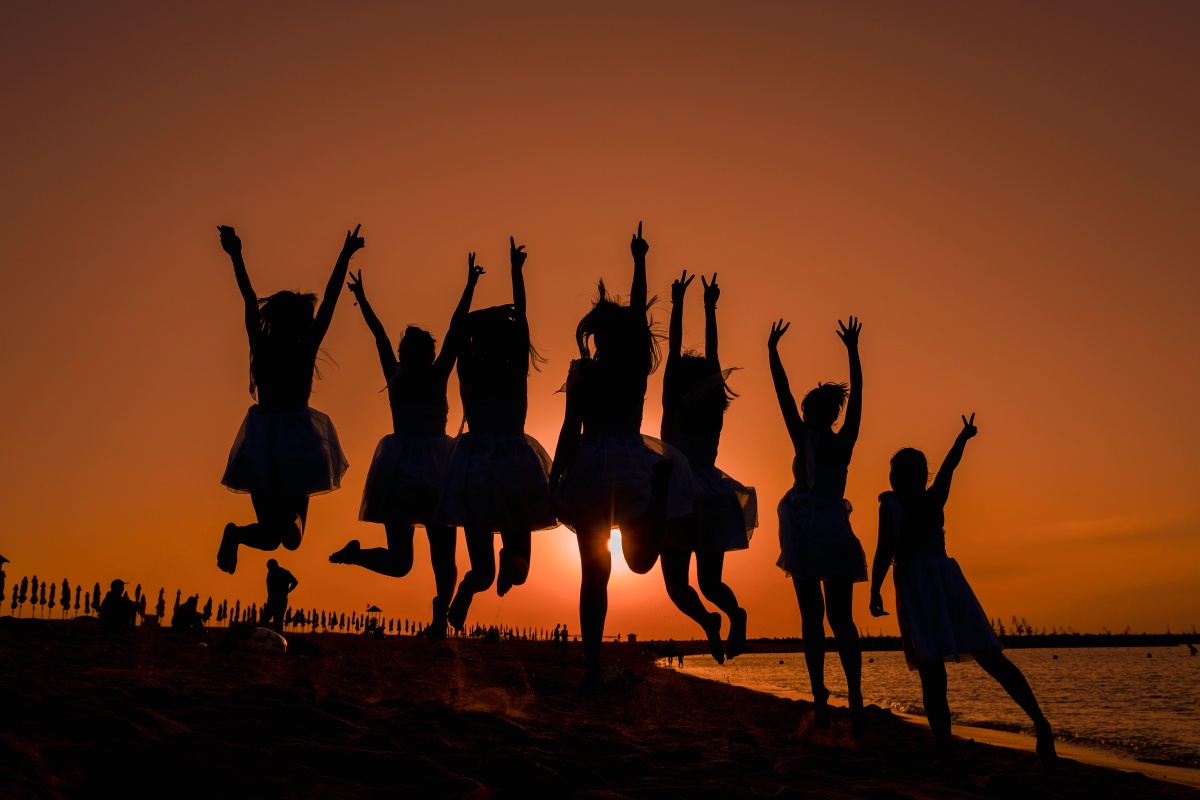 大海落日青春少女最美的季节毕业的季节离别的季节