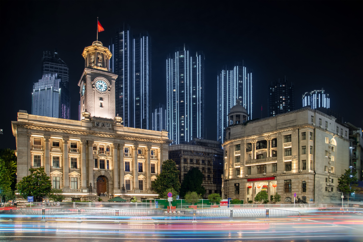 武汉江汉关夜景