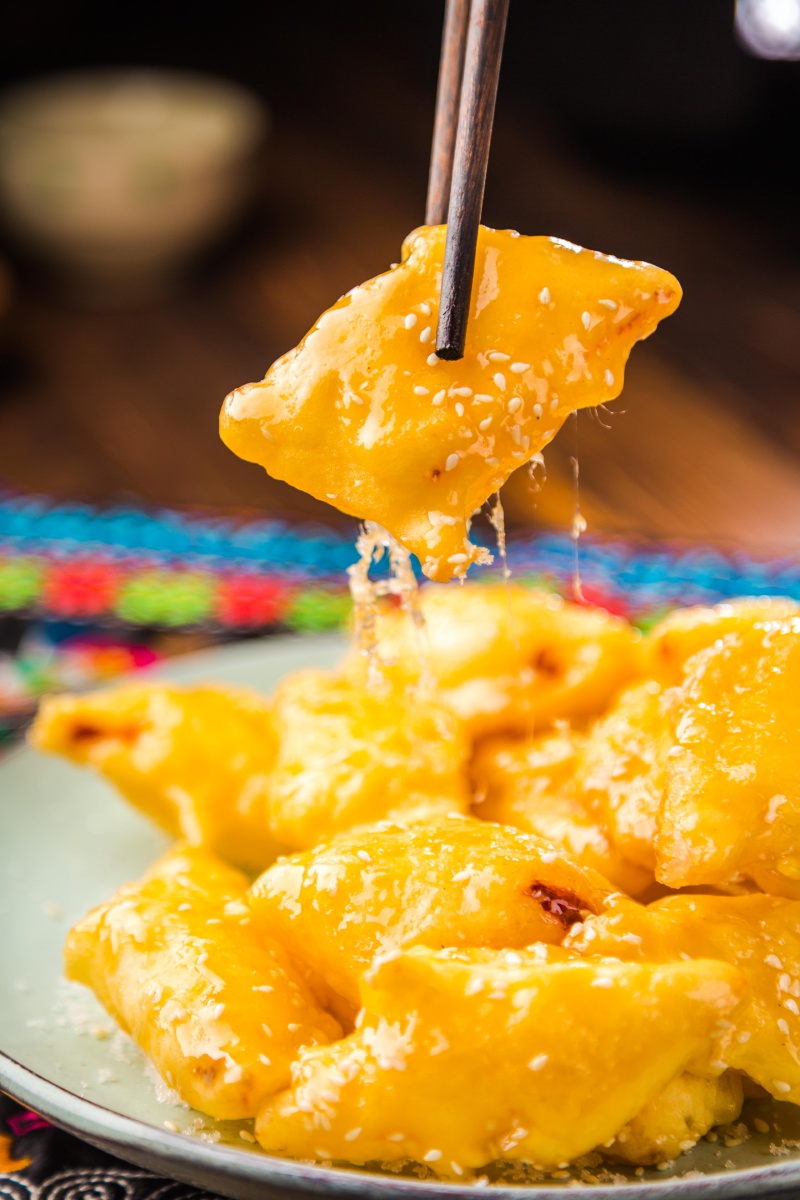 拔丝奶皮 wired milk skin cooking