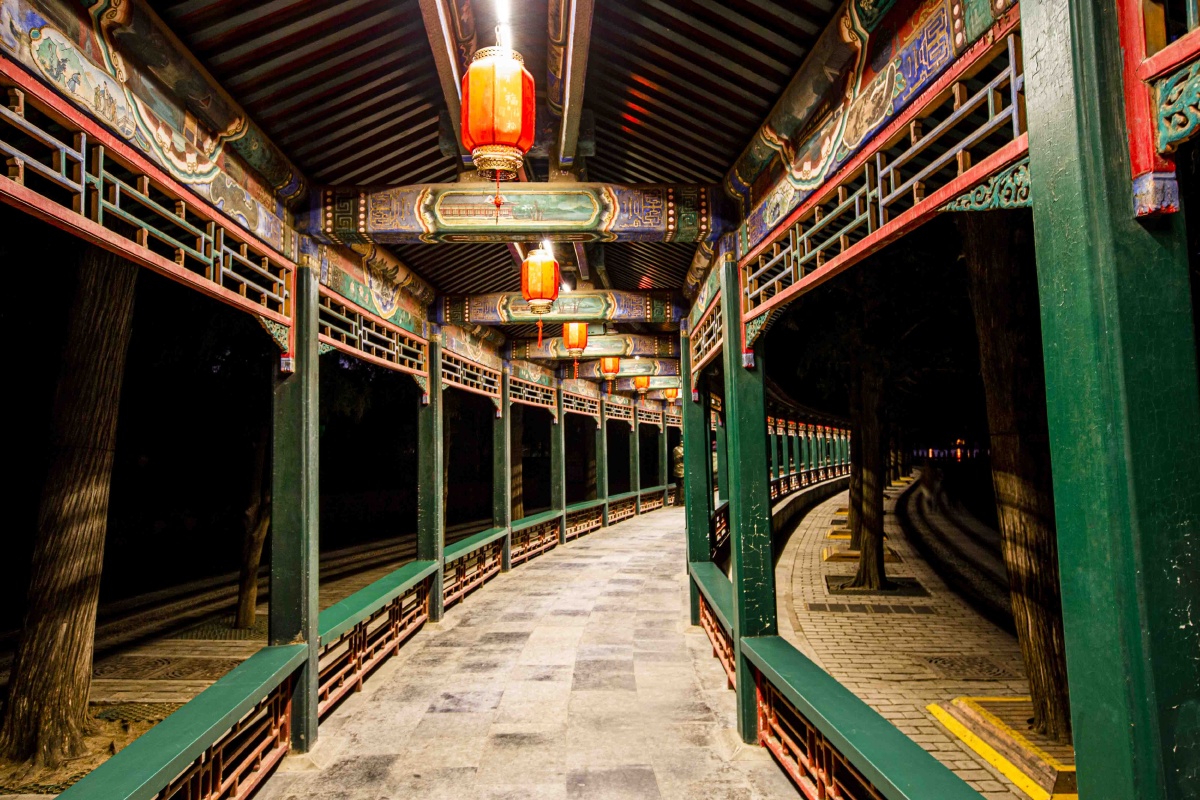 颐和园长廊夜景2