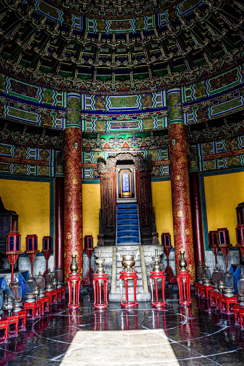 冬至阳光照到皇穹宇牌位上