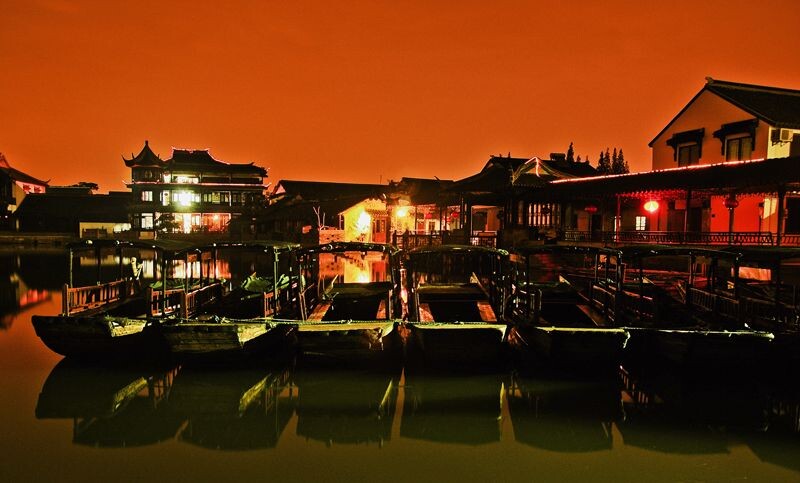 锦溪<br />
锦溪夜色
