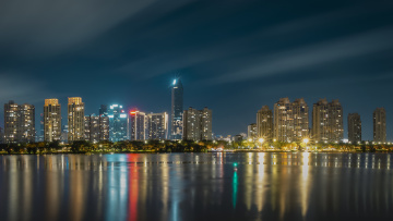 惠城东江夜景