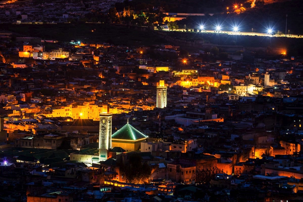 古城菲斯fes夜景摩洛哥