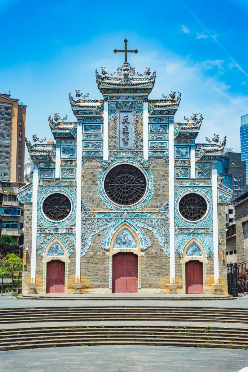 贵阳天主教堂疫情没得进去,可惜了