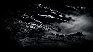 元阳，坝达日落