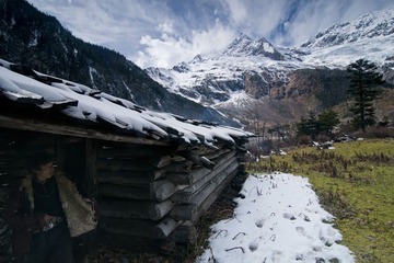梅里雪山，笑农大本营