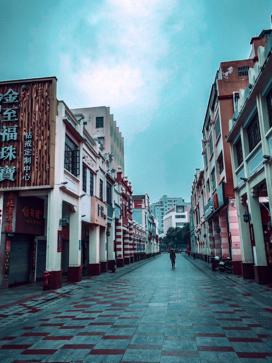 城市建筑老街风情魅力十足