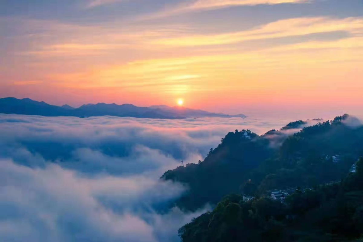 齐云山的云海与朝霞