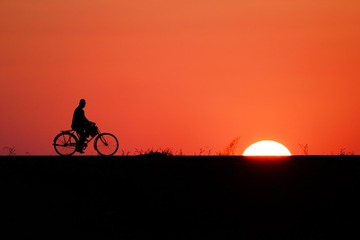 夕阳伴人归