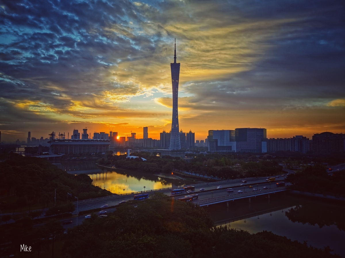 广州塔日出