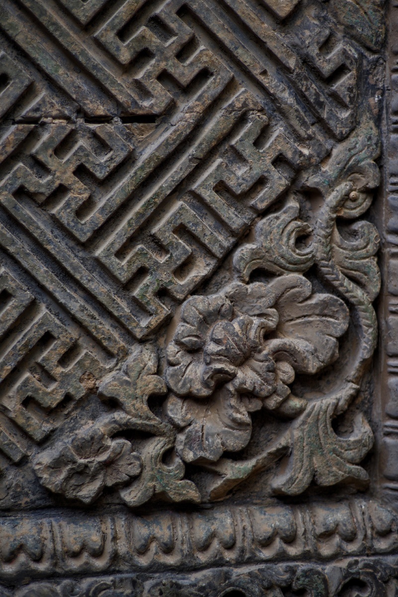 民族瑰宝明朝留存宝贵之砖雕石雕图案精美花纹细腻感叹古人鬼斧神工之