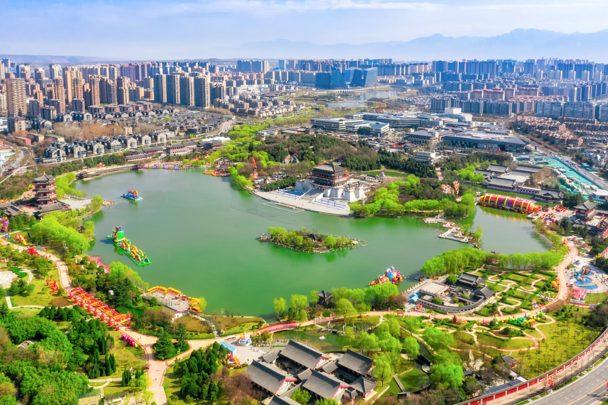 大唐芙蓉园全景航拍