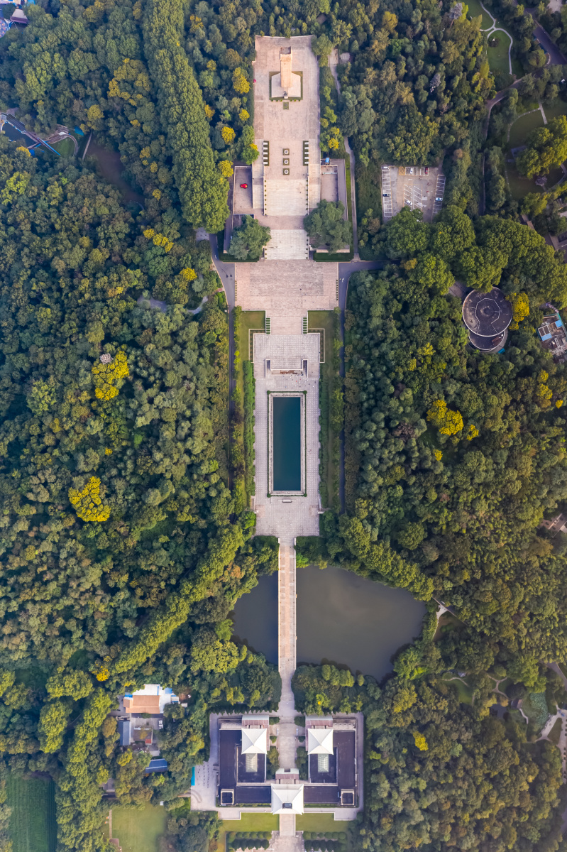 俯瞰雨花台(轴线)建筑