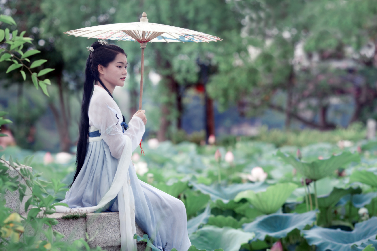 惠州西湖汉服人像