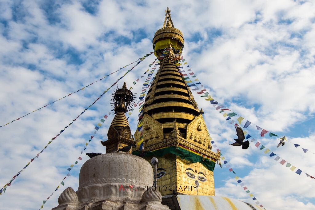 Shoyambhunath Stupa,Kathmandu,Nepal...