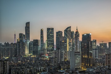 广州曼哈顿日落