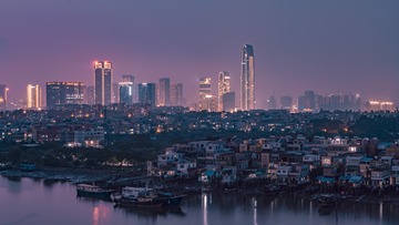 渔村夜景