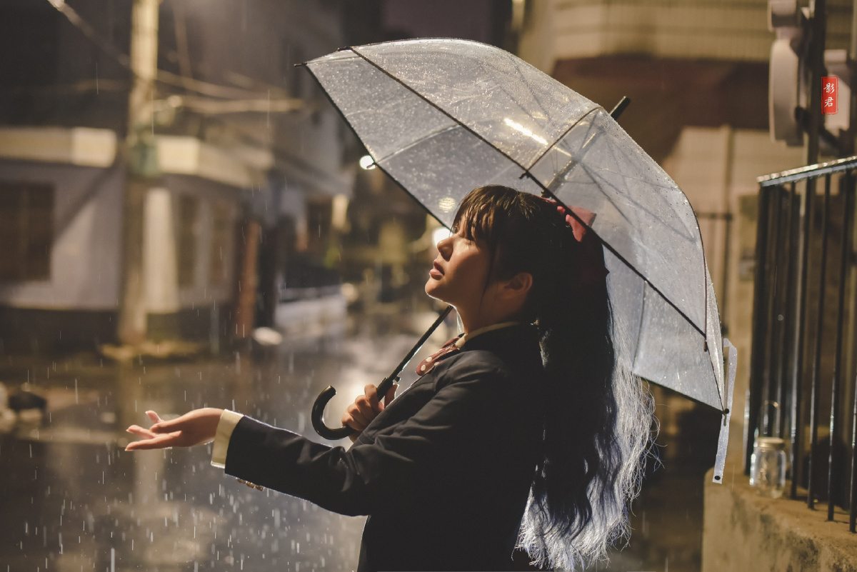 「#写真人像摄影」 「#人像」 「#雨」 「#夜景人像」 - 影君9