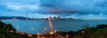 Panoramic View of Macao City Night