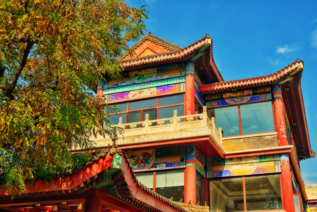 秋韵水上公园登瀛楼