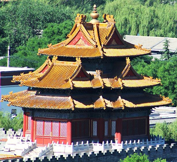 远眺角楼-从景山远眺