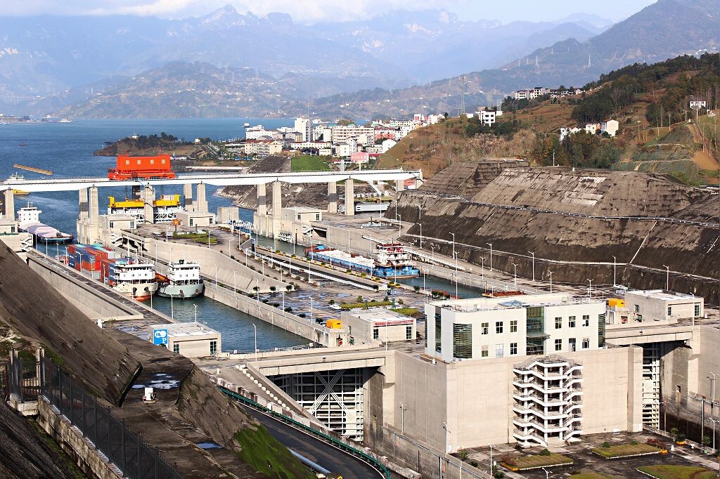 长江三峡过船水闸