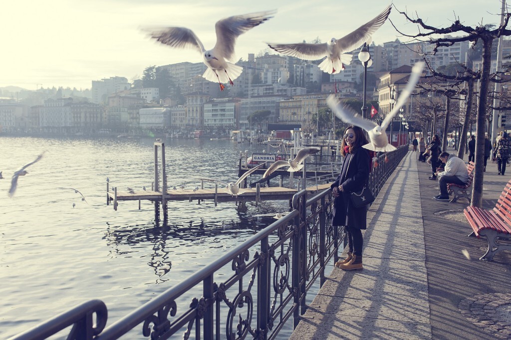 11月,冬日午后暖暖的湖边生活<br />
Lugano,Switzerland