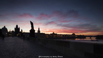Sunrise on Charles Bridge
