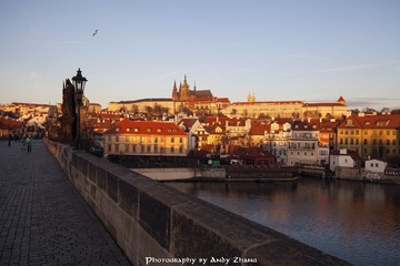 Sunrise over Prague Castle