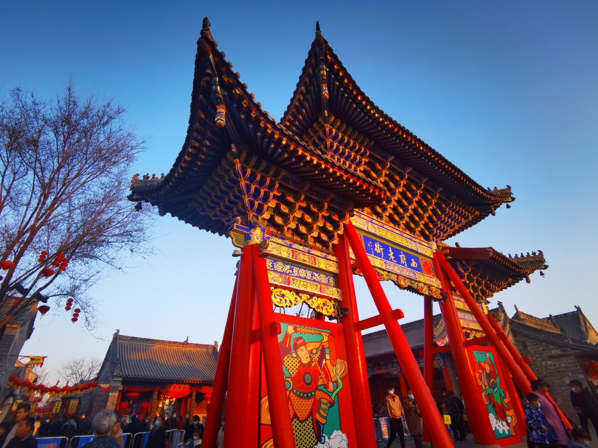 陕西宝鸡春节假期西府老街游览休闲好去处2021年2月18日农历正月初七