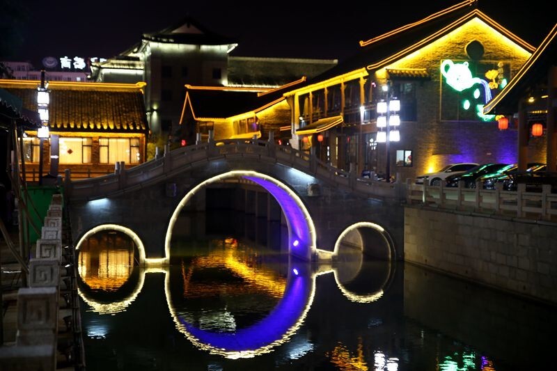 盐城水街夜景