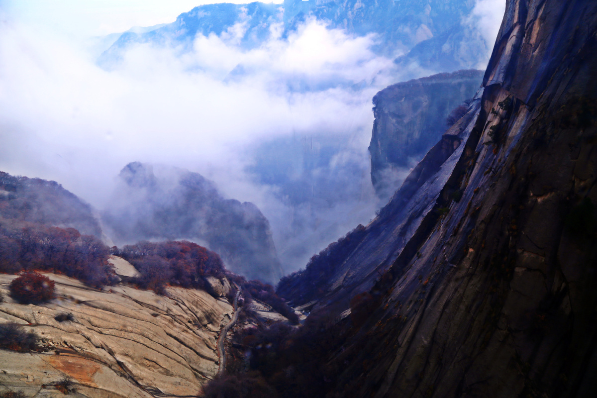 陕西华山春天的景色6939